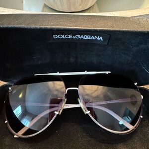 Dolce & Gabbana Aviator Sunglasses DG 2075 - White Unisex